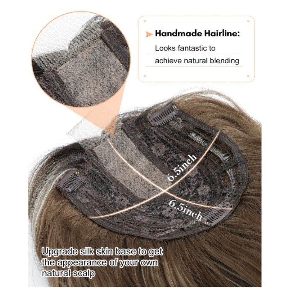 Wavy Clip-In Hair Extension - Ash Brown Balayage - Picture 4 of 7